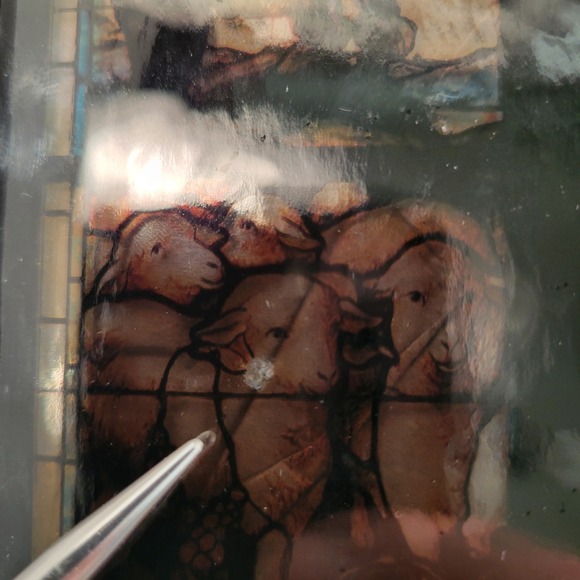 Vintage Jesus The Good Shepherd Faux Stained Glass Framed Wall Art Decor‎ - Picture 15 of 15